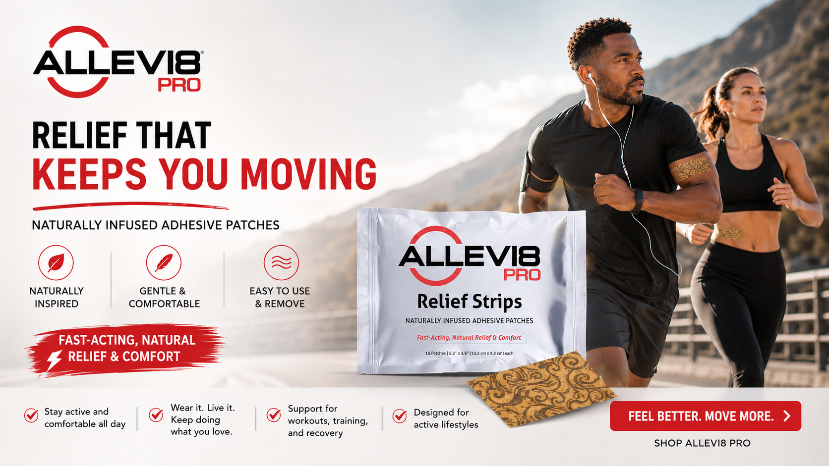 ALLEVI8 PRO Relief Strips for active-day comfort